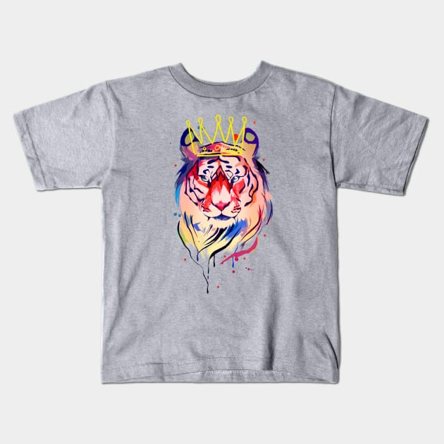 Royal Tigers Kids T-Shirt by Goldquills